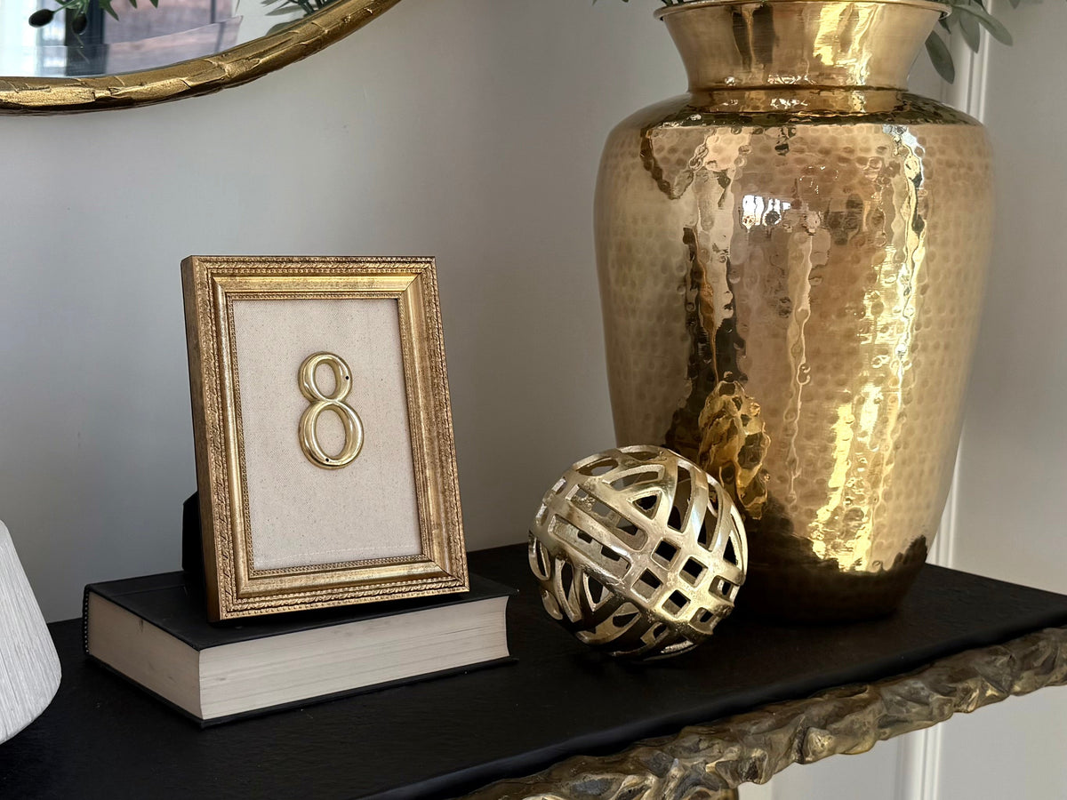 Decorative Number 8 styled in Teresa’s home