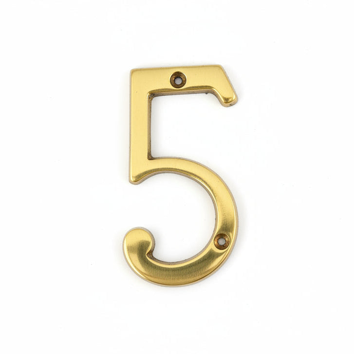 Solid Brass Number 5 reference image