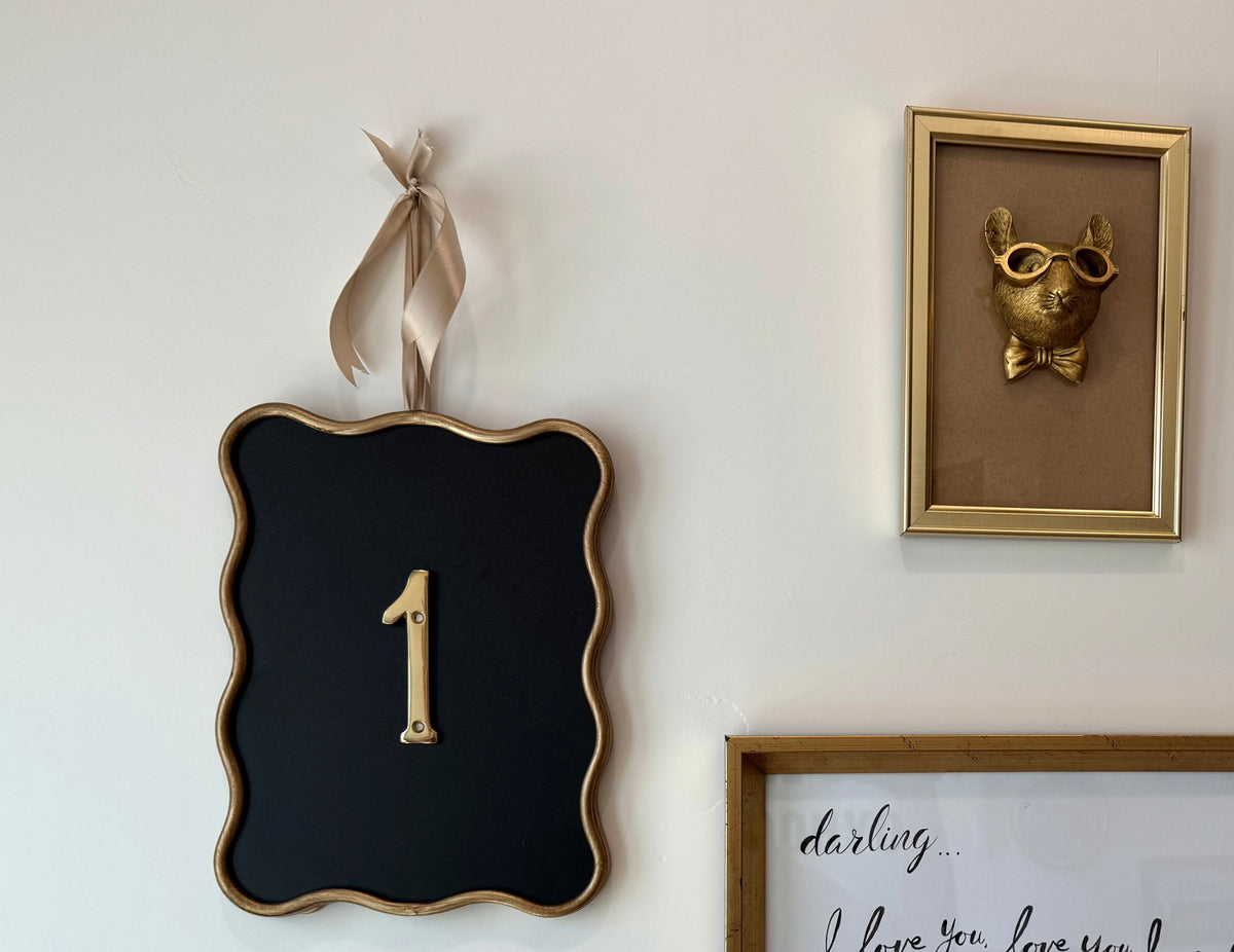 Decorative Number 1 styled in Teresa’s home