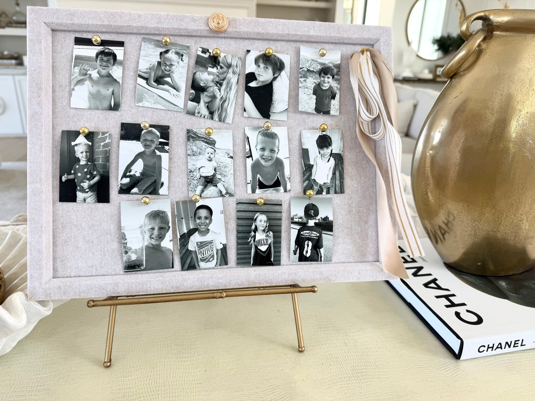 EMMIE Beige felt message pin board reference image