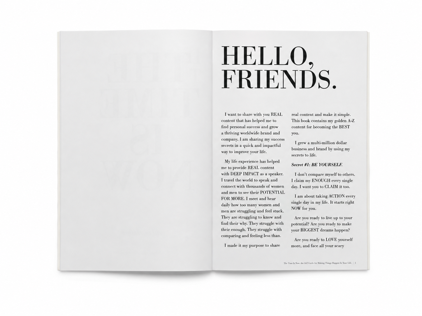 The Time Is Now, an A-Z Guide Book