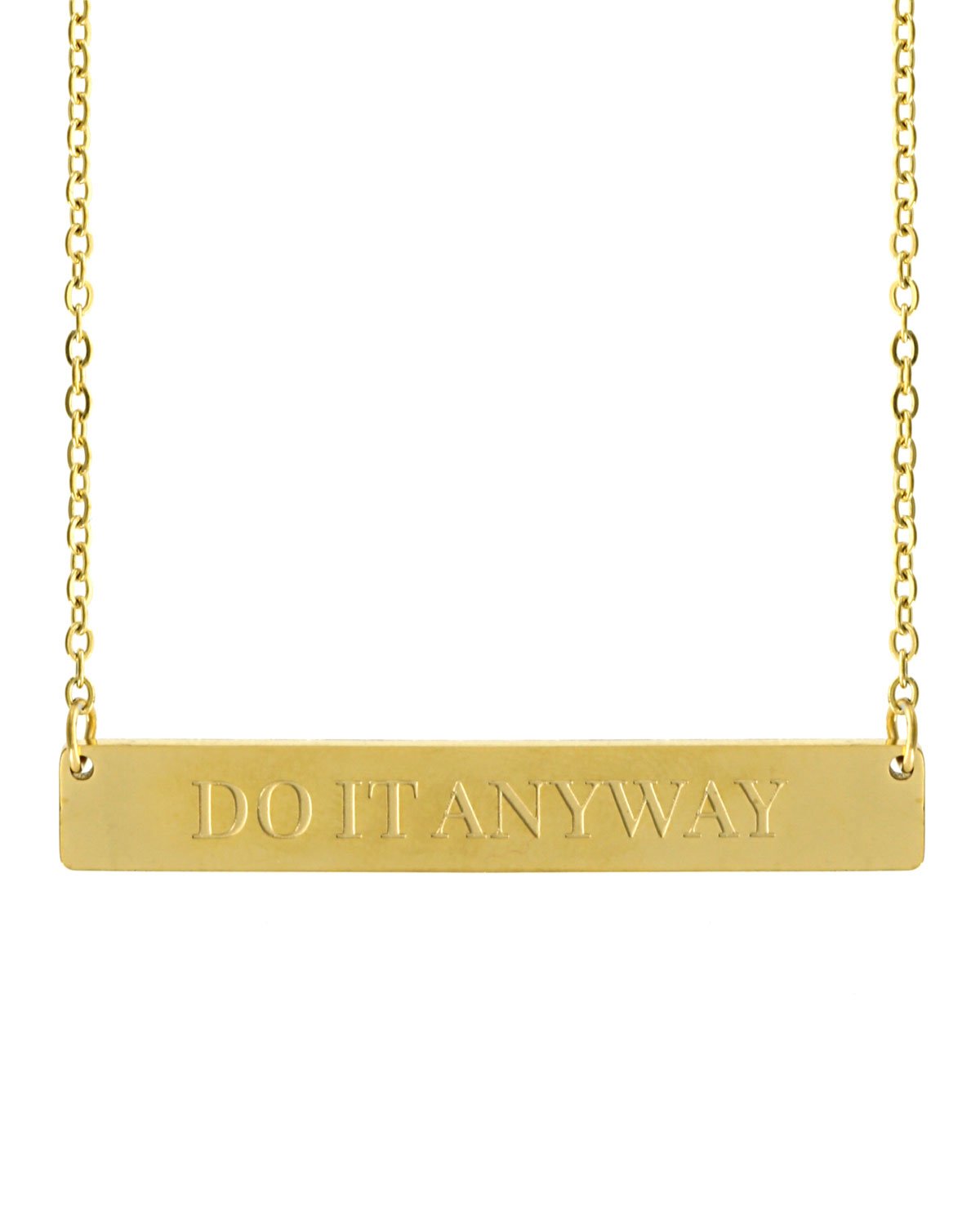 Do It Anyway Bar Necklace | Gold - Teresa Collins Studio