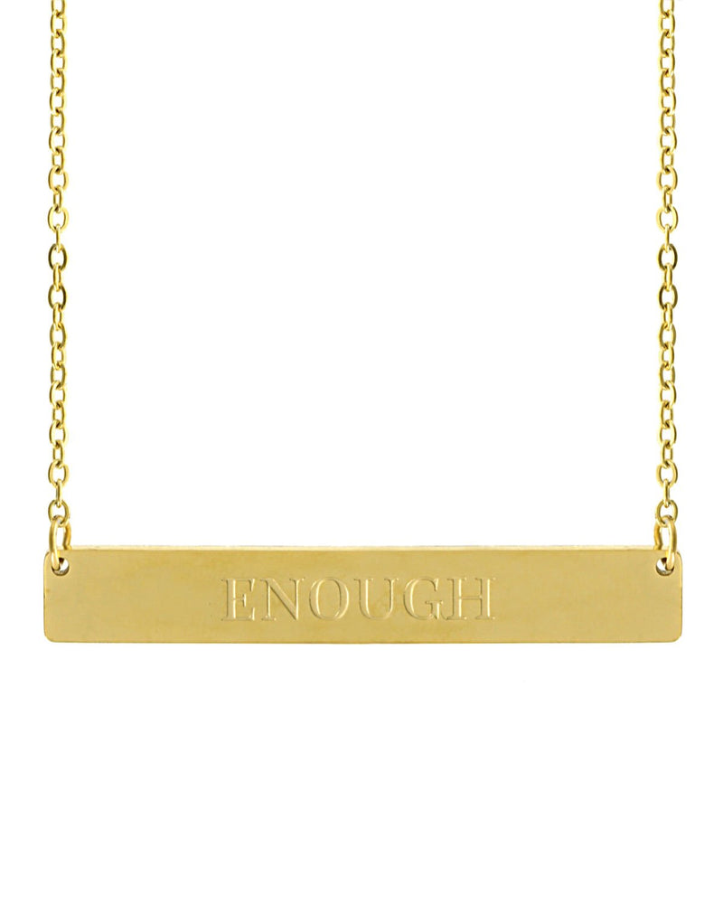 Enough Bar Necklace | Gold - Teresa Collins Studio