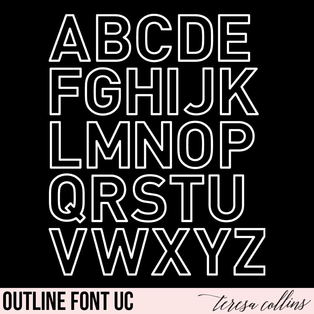 Outline Uppercase Alphabet - Teresa Collins Studio